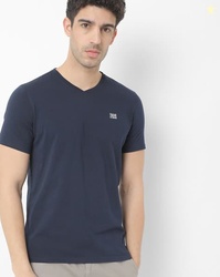 LEE COOPER Regular Fit Brand Print V-neck T-Shirt