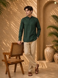 Anouk Mirage Mandarin Collar Above Knee Straight Kurta