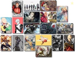 ATEVON One Punch Man Wall Poster Set  Pack of 18 Mini Wall Collage Kit