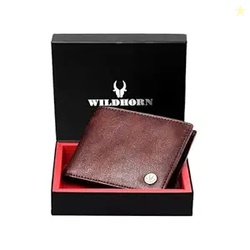 WildHorn Brown Leather Men's Wallet (WH2052 CRACKLE)
