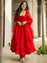 HERE&NOW Women Ethnic Motifs Embroidered Sequinned Kurta with Pyjamas 