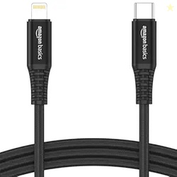 amazon basics Nylon Braided Type-C To Lightning Cable | 30W Fast Charg