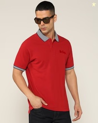 LEE COOPER Men Regular Fit Cotton Polo T-Shirt