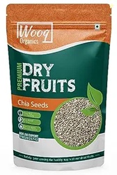 Wooq Organics Premium chia seeds for Healthy Snacks 500g Fiber Rich Di