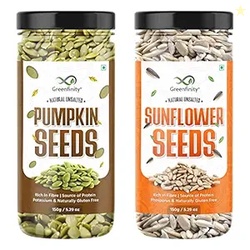 GreenFinity Healthy Seeds Combo Pack- Pumpkin and Sunflower Seeds | Ri