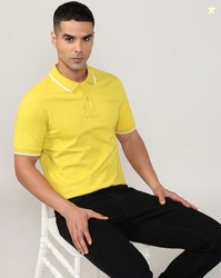 LEE COOPER Men Regular Fit Polo T-Shirt with Logo Embossed