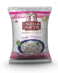 India Gate Basmati Rice Pouch Feast Rozzana, 1kg