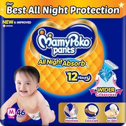 Mamypoko pants All night absorb|Pant Style Baby Diapers Medium Size(M)