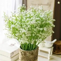 SATYAM KRAFT 20 Pcs Artificial Babys Breath Flowers (Gypsophila) Bouqu