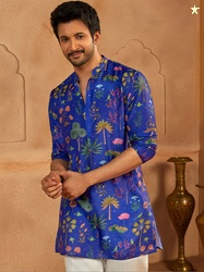 VASTRAMAY Men Floral Printed Kurta