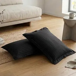 Home Sizzler 210TC Satin Stripe Microfibre King Size Pillow Covers (18