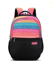 Lavie Sport Girlpower 35L Black Backpack | Fits Upto 15 Inch Laptop | 