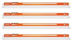Halonix Streak Squar 20-Watt LED Batten (Pack of 4, Warm White, Square