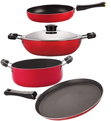 Nirlon Dishwsher Safe Non Stick Gift Cookware Set of 4 Pieces (FT13_FP