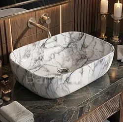 Designer Ceramic Wash Basin For Bathroom | Over Counter Bathroom Basin