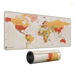 Portronics Comfipad Atlas World Map Desk Mat 80x30cm Extended Mouse Pa