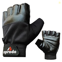 Aprodo Beginner Gym Gloves with Wrist Support Strap | 1 Pair - Free Si