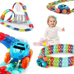 Amazon Brand - Jam & Honey - Monster Wheels Track Set - 102 Pcs Anti G