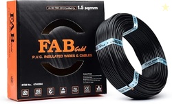 1.5 sqmm Single Core Copper Electrical Wire, 90 Meter (Black) | Heat R