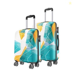 Safari Luma Neo 8 Wheels Set of 2 (Cabin + Medium) Trolley Bags, Hard 