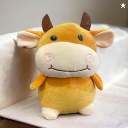 Mini Steps Ultra-Soft Cow Plush Toy for Kids | Washable & Non-Toxic St