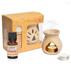 Pure Source India Ceramic Aroma Burner 10 ML Relaxing Aroma Essential 
