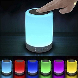 Elecstars Touch Bedside Lamp - with Bluetooth Speaker Dimmable Color N
