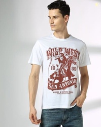 DNMX Men Graphic Print Regular Fit Crew-Neck T-Shirt