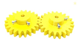 INVENTO 2pcs 3D Printed Plastic Spur Gear 22 Teeth, 60mm dia, 10mm Wid