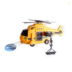 Jack Royal Fire Rescue Helicopter Pull Back Friction Power Toy - Scale