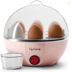 Lifelong Plastic Egg Boiler for 7 Eggs, 350 Watt|3 Boiling Modes Hard,