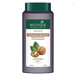 Biotique Bio Walnut Volume and Bounce Shampoo and Conditioner | For Fi