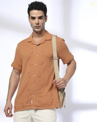 NETPLAY Men Embroidered Slim Fit Shirt