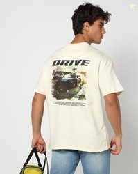 YOUSTA Men Graphic Print Relaxed Fit Crew-Neck T-Shirt