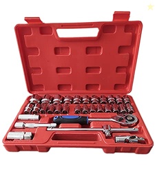 Inditrust 32Pcs 1/2 Drive Ratchet Socket Wrench Spanner Tool Kit | Hea
