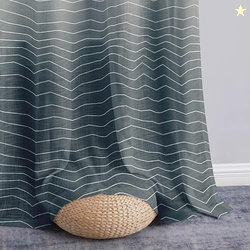 Story@Home Window Curtains 5 Feet Long Set Of 1 | Wavy Lines Print | S