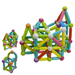 ToyMagic 36 Pcs Magnetic Balls and Magnet Rods Toy Building Set|Colorf