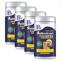 P for Pet Antibacterial Paw Wipes|with Organic Coconut & NEEM| Moistur