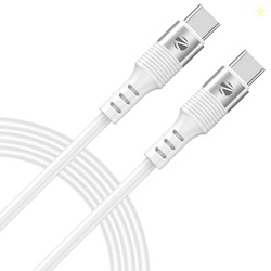 Zebronics Wattz 60CC2 Type-C to Type-C Soft Silicone Cable, PD 60W, 1 