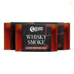 Beardo Whisky Smoke Perfumed Luxury Soap for Men, 75g x 3 | Deep clean