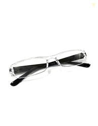 Mojowear Transparent Half Rim Rectangle Reading Eyeglasses For Men And