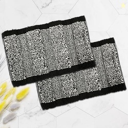 Urbane Home Pack of 2 Anti-Skid Door Mats for Home | Soft, Washable Mi