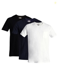 HIGHLANDER Men Pack of 3 Solid Round Neck T-shirts