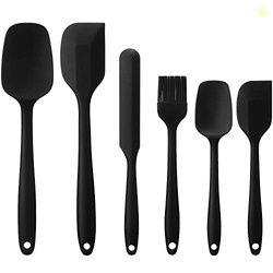 Elisel Silicone Spatula Set 6 Piece Sets of Baking Tools Stainless Ste