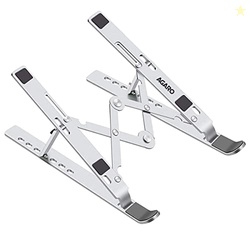 AGARO Foldable Laptop Stand, 7 Adjustable Levels, Non Slip Silicone Pa