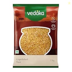 Amazon Brand - Vedaka Popular Unpolished Toor Dal | 1 Kg Pack | Natura