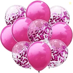 Crackles Pink HD Metallic Chrome & Clear Confetti Shining Glitter Ball
