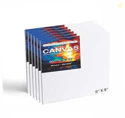 6 Pieces 5 x 5 Inch, Medium Size Canvas Boards for Painting, Acrylic O