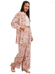 Vishudh Women Regular Fit SHOULDER STRAP CO-ORD SET VPCS000072 Pink S