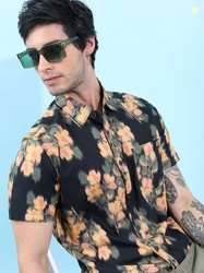 HIGHLANDER Men Printeds Slim Fit Shirt